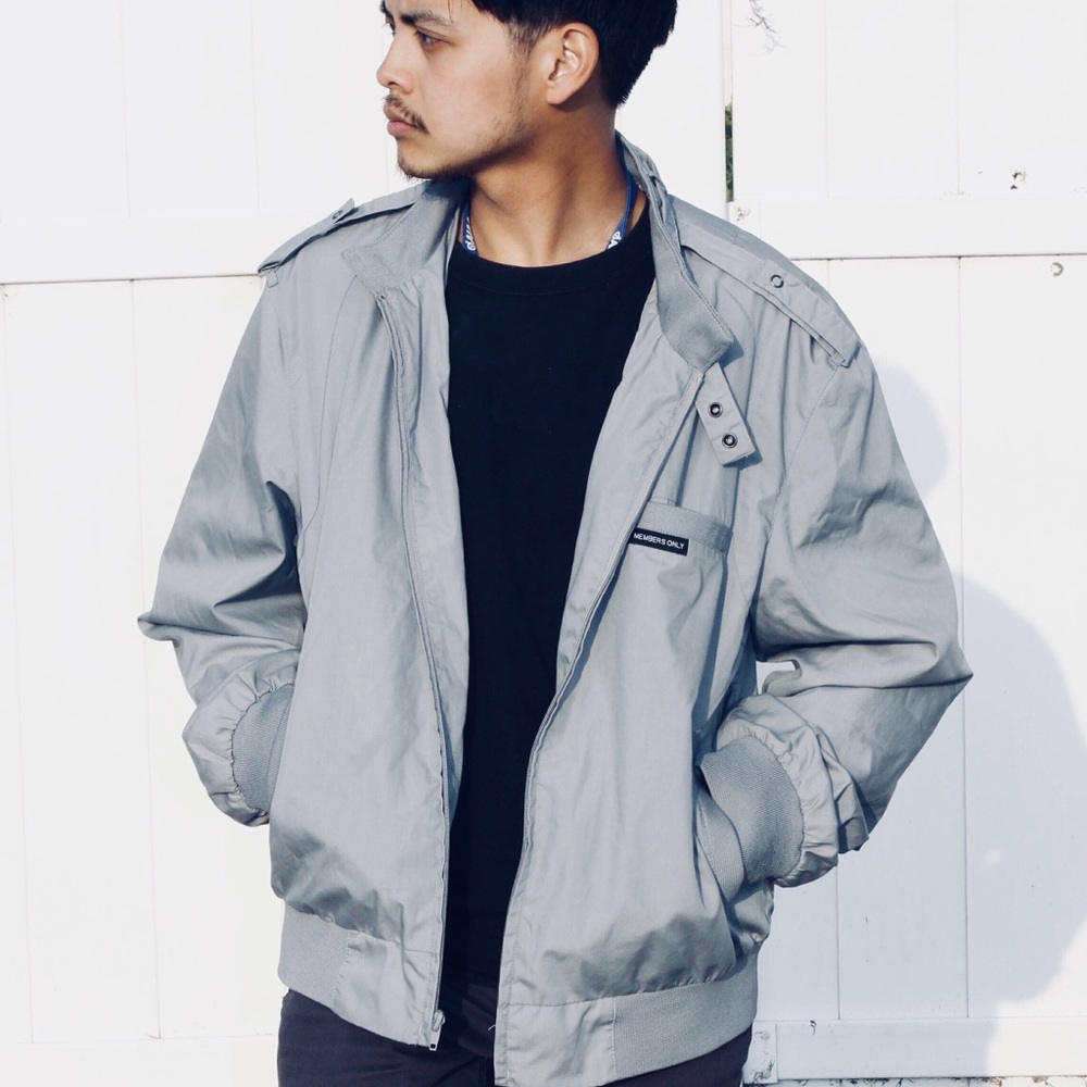 Gray Vintage 90s Members Only Jacket